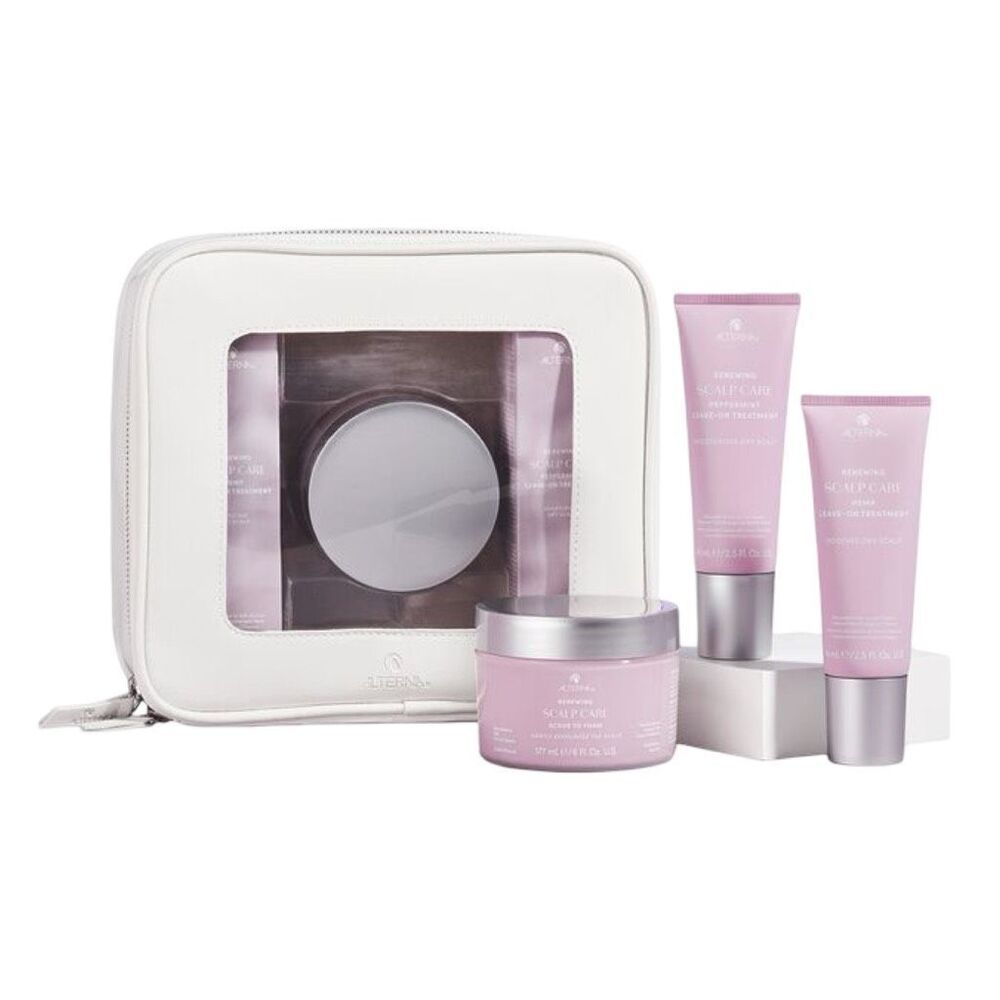 Alterna Haircare Renewing Scalp Care - 3-Pc Scalp Rituals Kit + Cosmetics Bag